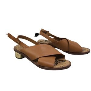 Sam Edelman Torrin Cross Strap Sandal Brown size 7